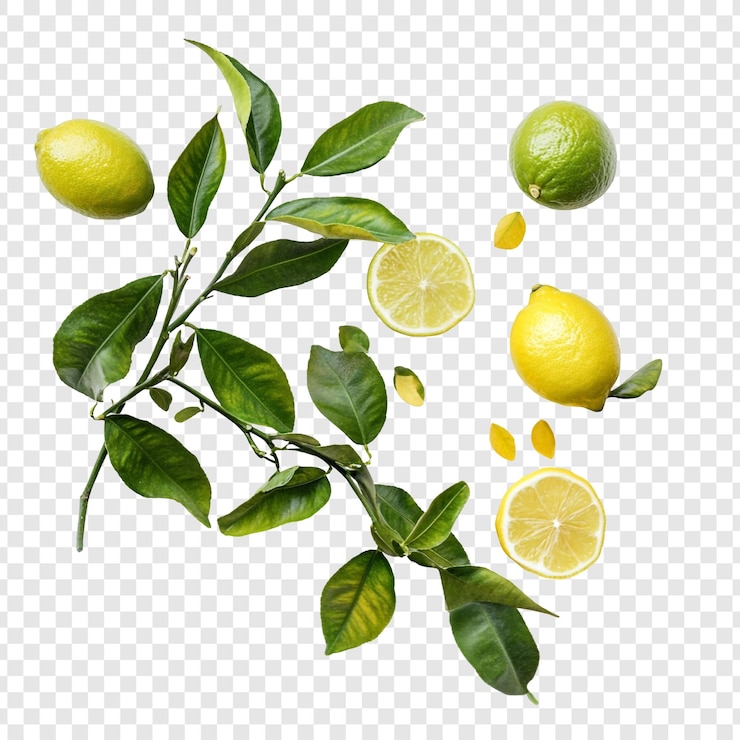 PSD gratuito limoni e lime vivaci un'esplosione di agrumi