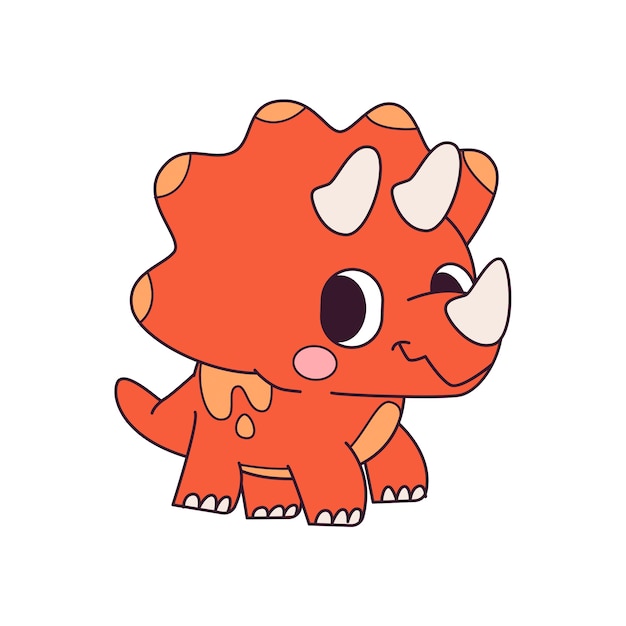 Linda ilustración de dinosaurio