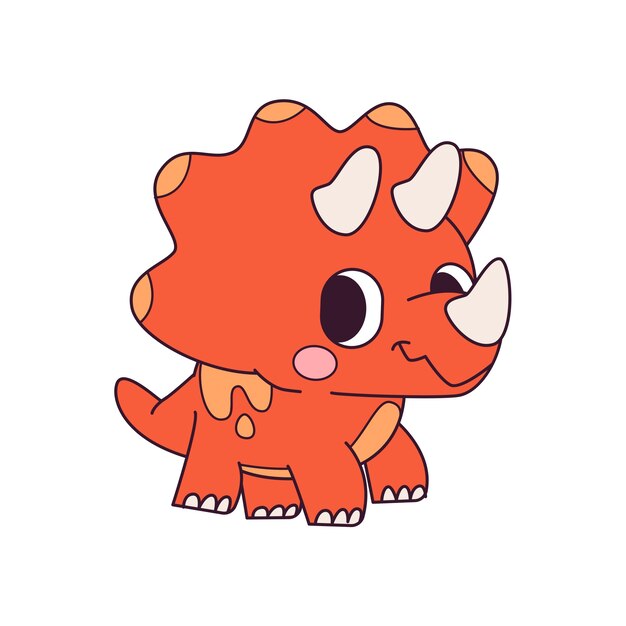 Linda ilustración de dinosaurio