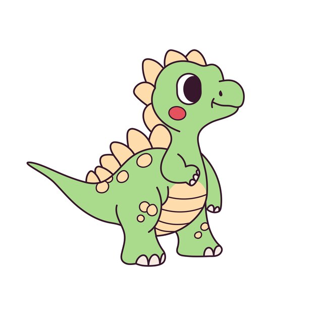 Linda ilustración de dinosaurio