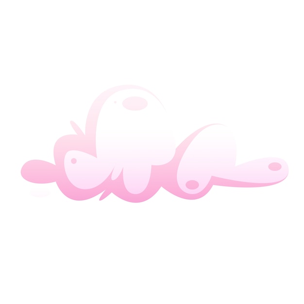 Lindo adorno de nube rosa