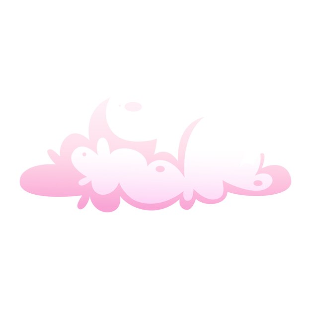 Lindo adorno de nube rosa