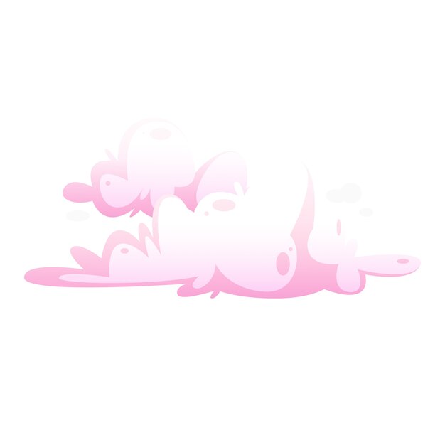 Lindo adorno de nube rosa