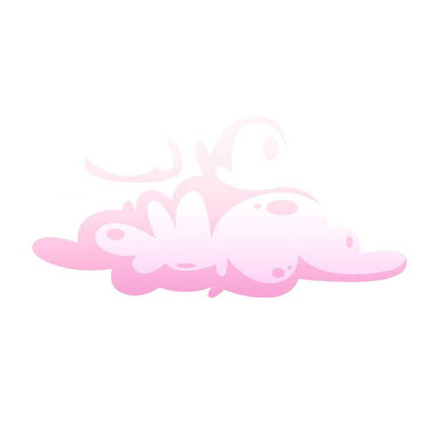Lindo adorno de nube rosa