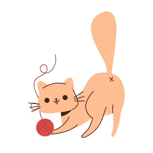 Lindo gato elemento aislado