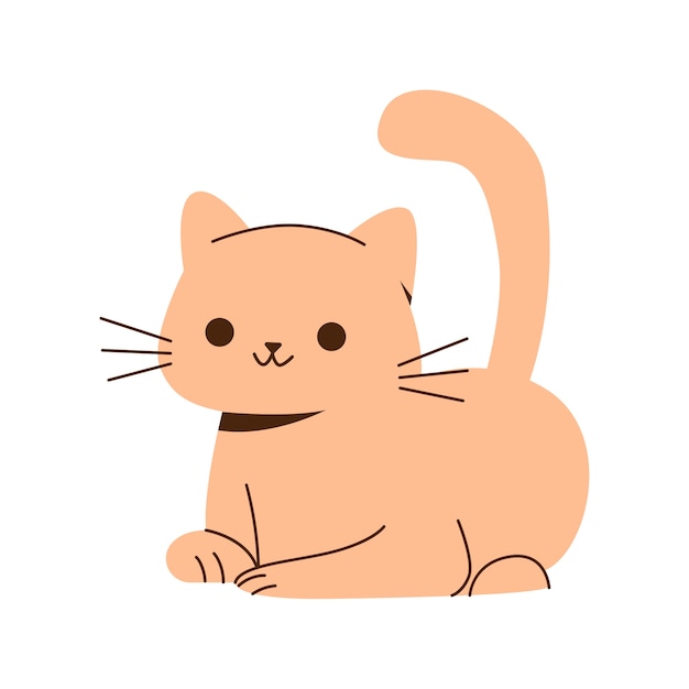 Lindo gato elemento aislado