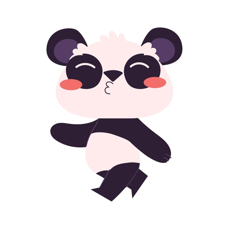 PSD gratuito lindo oso panda