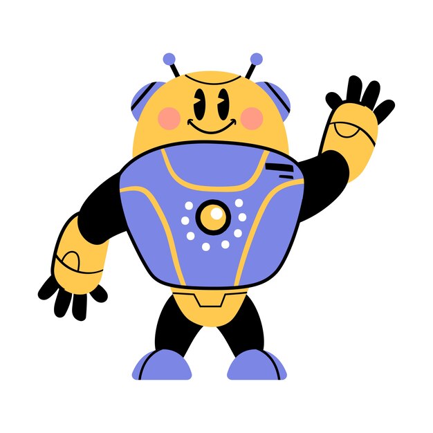 Lindo robot aislado