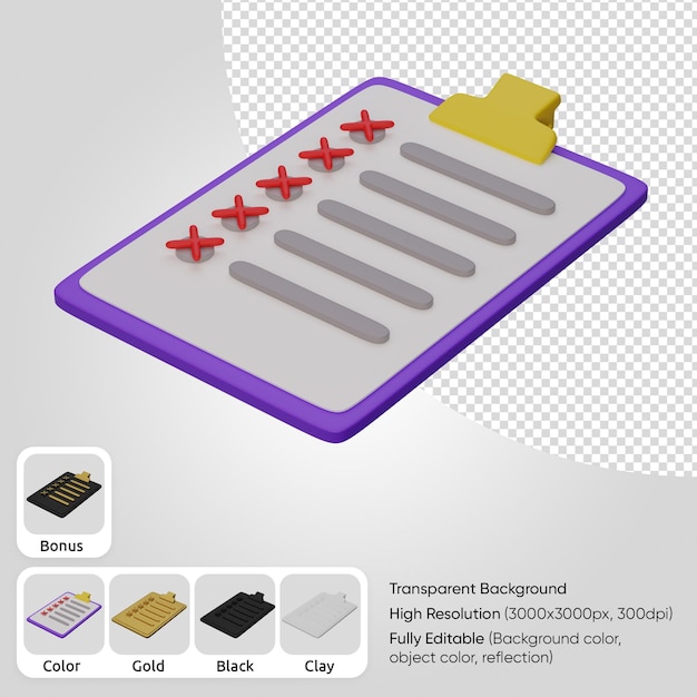 Lista 3d de tareas pendientes