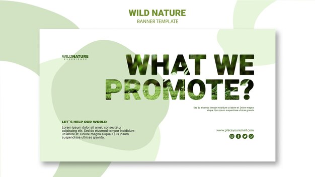 Lo que promovemos plantilla de banner de naturaleza