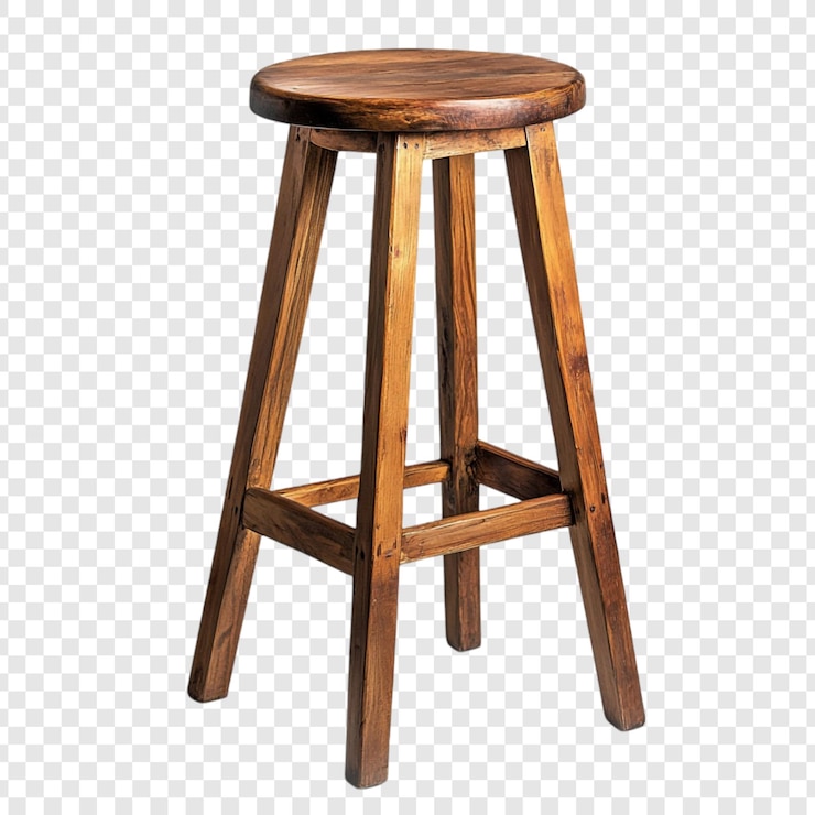 PSD gratuito lo sgabello da bar di legno rustico un design classico