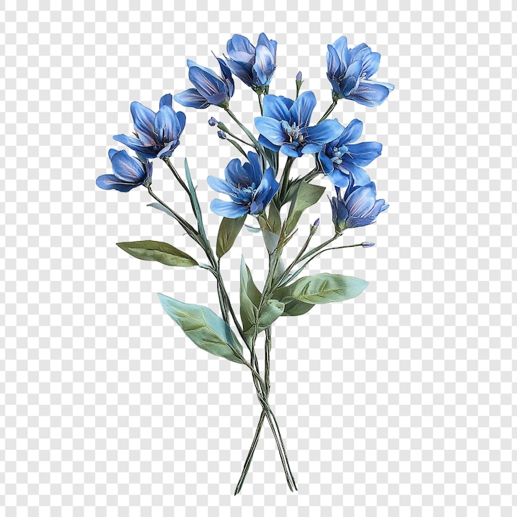 PSD gratuito lo splendido bouquet di fiori blu