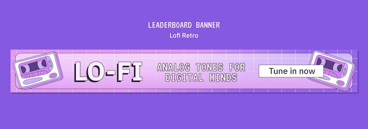 PSD gratuito lofi retro event template