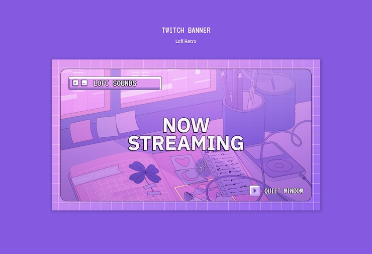 PSD gratuito lofi retro event template