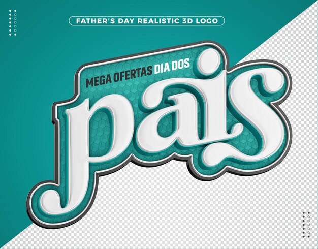 logo 3d Mega offerte per la festa del papà per la composizione