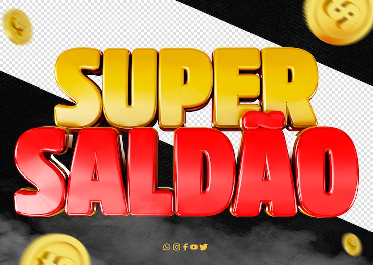 PSD gratuito logo 3d render promozione super sconto per composizioni di campagne pubblicitarie