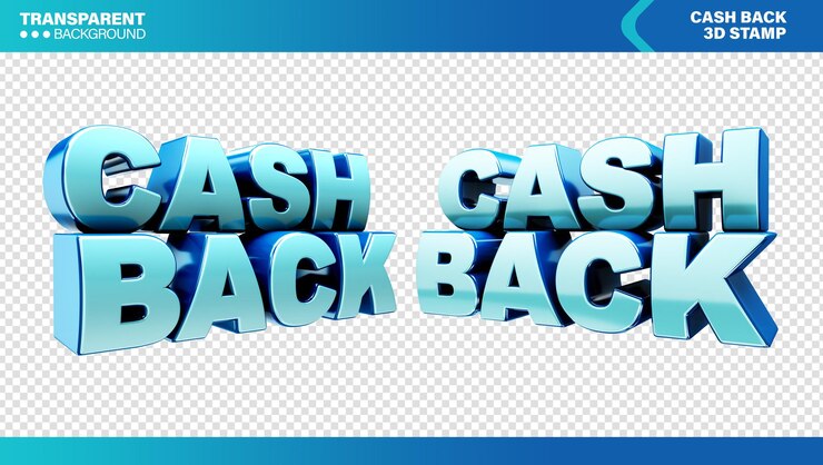 PSD gratuito logo cash back 3d isolato per le composizioni