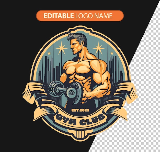 PSD gratuito logo para club de fitness