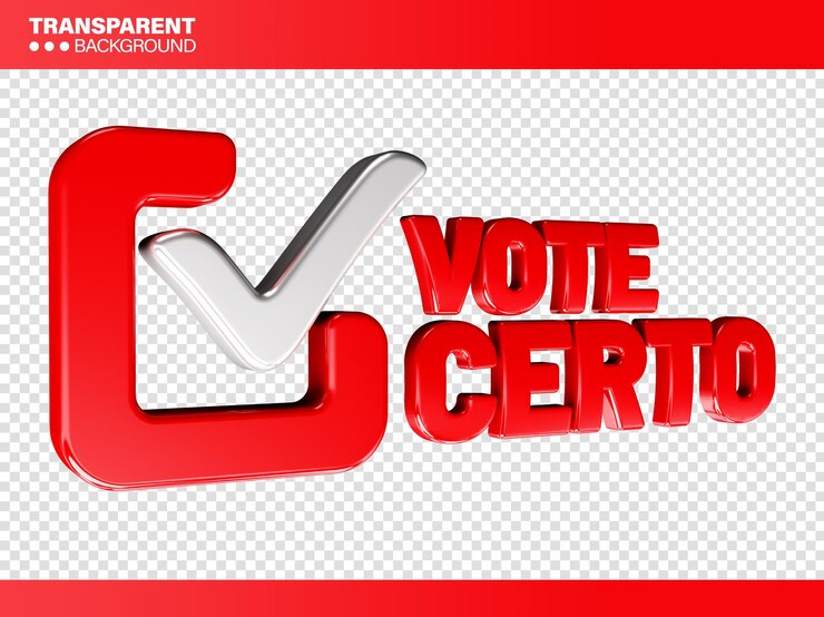PSD gratuito logo del diritto di voto campagna politica brasiliana