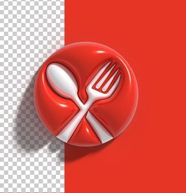 Logo delle icone delle applicazioni del ristorante Psd trasparente