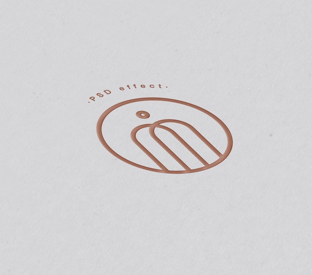 Logo e mockup effetto testo su carta