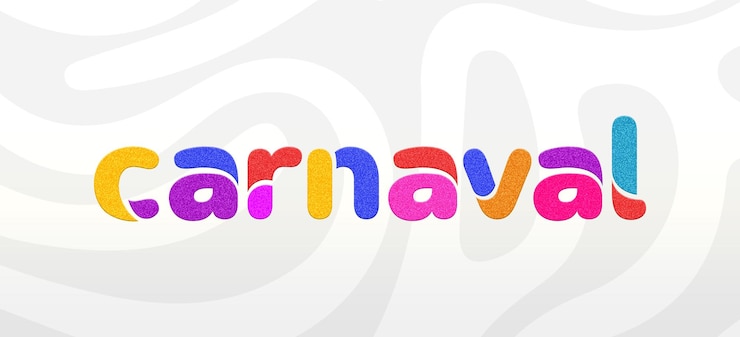 PSD Gratis logo karnaval 3d promosi karnaval brasil carnaval brasil