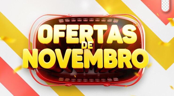 PSD Gratis logo template november offers discounts retail brazil ofertas de novembro