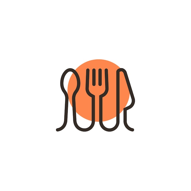 Gratis PSD logoontwerp van een restaurant.