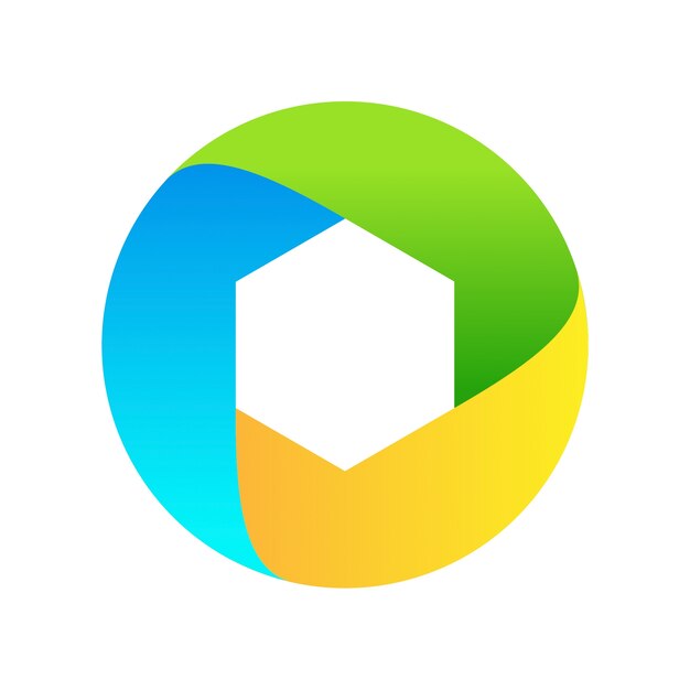 Logotipo abstracto con gradiente
