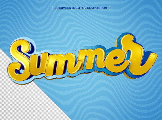 Logotipo amarillo de verano para ventas