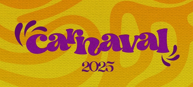 El logotipo del carnaval 3D, promociones del carnaval Brasil