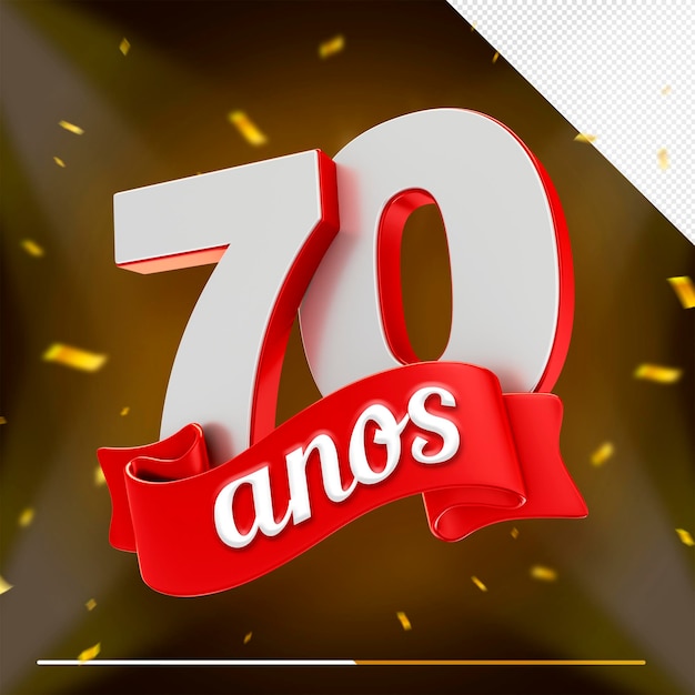 PSD gratuito logotipo de celebración de aniversario 3d para composiciones de piezas publicitarias.