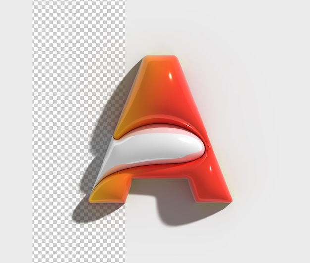 Un logotipo Identidad de marca corporativa Renderización 3D Logotipo de carta de la compañía