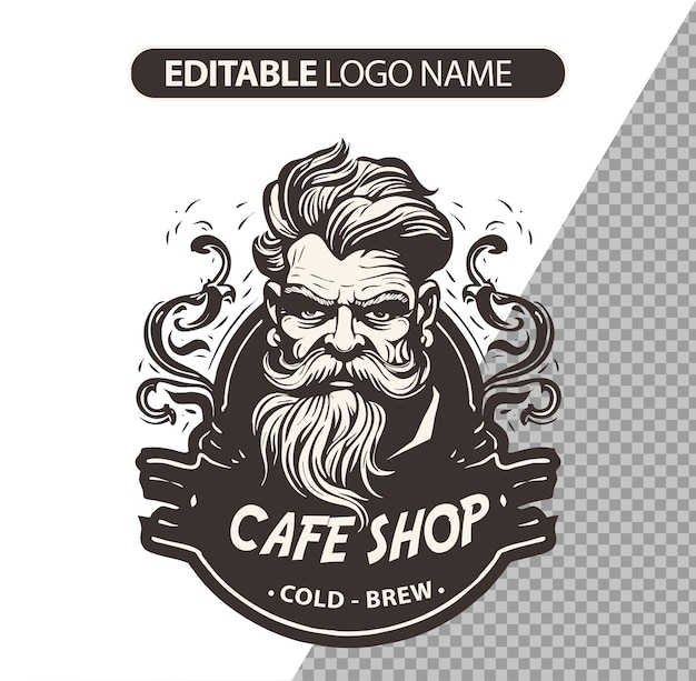 PSD gratuito logotipo de la tienda de café psd