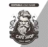 PSD gratuito logotipo de la tienda de café psd