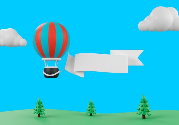 Luchtvervoer lege banner weergave