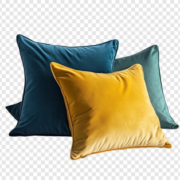 Lujosas almohadas de terciopelo en amarillo y verde mostaza