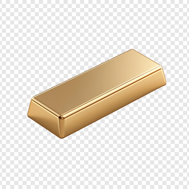 PSD Gratis luminous gold ingot a symbol of wealth and prosperity