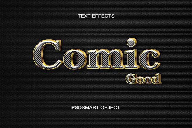 Gratis PSD luxe bewerkbaar teksteffect comic good 3d-tekststijl