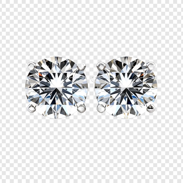 Luxe diamanten oorbellen png geïsoleerd op transparante achtergrond