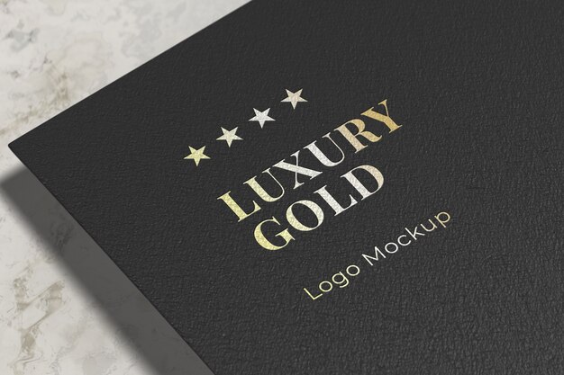 Luxe gouden logo-mockup