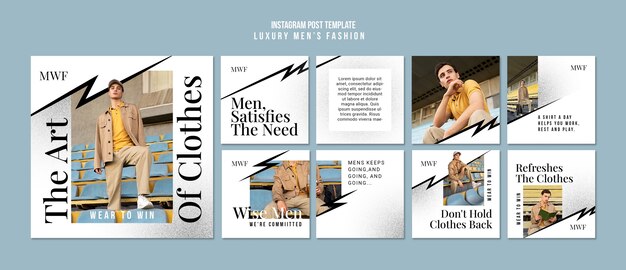 Luxe herenmode instagram-posts