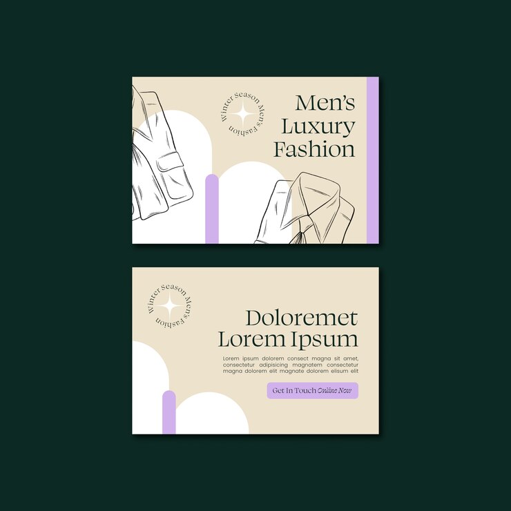 Gratis PSD luxe herenmode visitekaartje