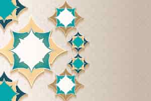 Gratis PSD luxe islamitische boogachtergrond met decoratief ornamentpatroon
