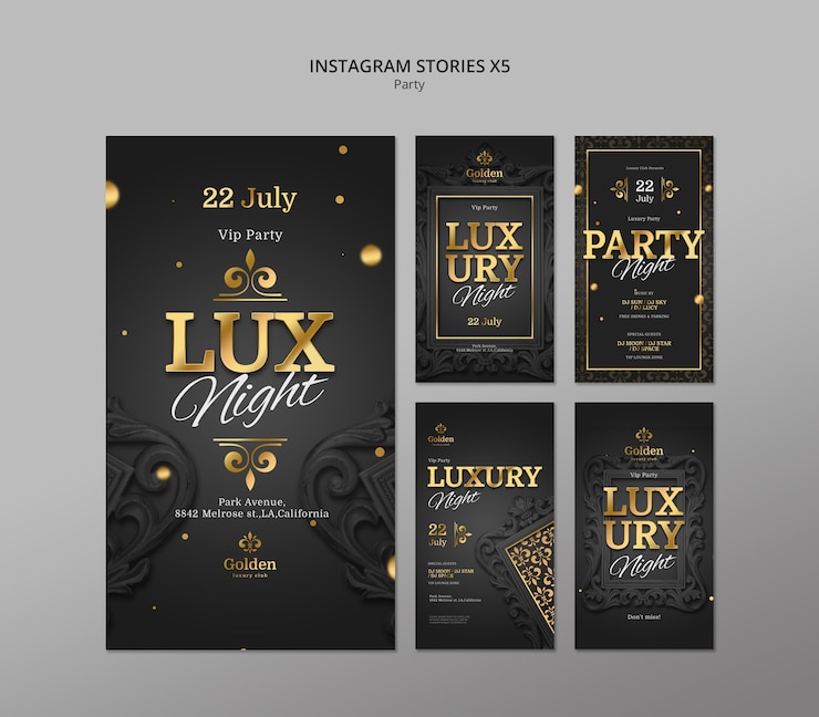 Gratis PSD luxe partij sjabloon ontwerp