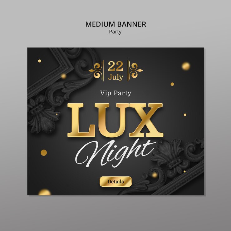 PSD Gratis luxurious party  template design