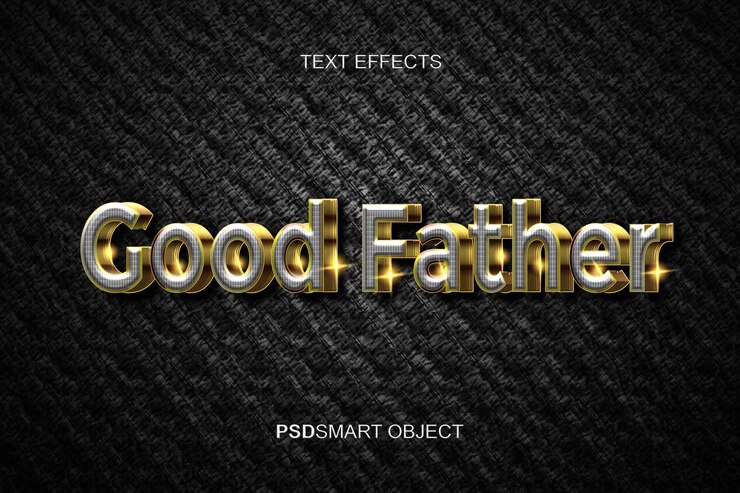 PSD Gratis luxury bold 3d text style template