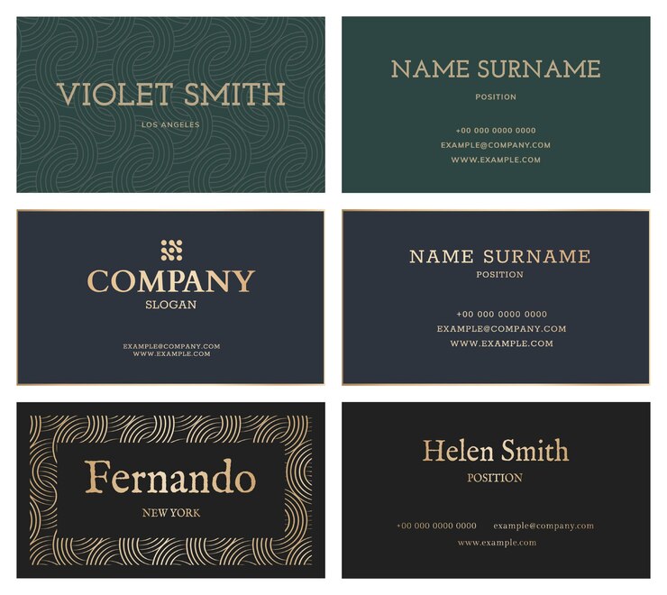 PSD Gratis luxury business card template psd set flat lay
