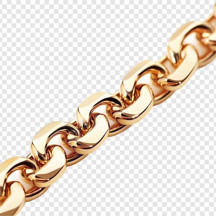 PSD Gratis luxury gold chain closeup of exquisite jewelry