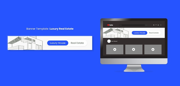 PSD Gratis luxury real estate youtube banner